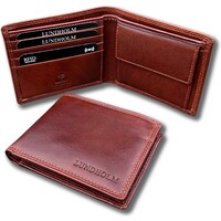 Lundholm Portemonnee heren luxe leer RFID anti-skim - Oslo serie portefeuille heren leer - mannen cadeautjes Billfold Bruin