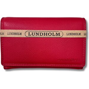 Lundholm Lundholm portemonnee dames leer rood - compact formaat huishoudportemonnee vrouwen cadeautjes tip - Lundholm Helsingborg serie | Scandinavisch design