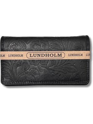 Lundholm Lundholm portemonnee dames overslag met bloemenpatroon RFID Safe - Leren portefeuille dames met anti-skim bescherming