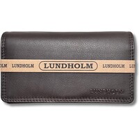 Lundholm portemonnee dames overslag bruin RFID - Leren portefeuille dames met anti-skim bescherming - vrouwen cadeautjes overslagportemonnee dames bruin