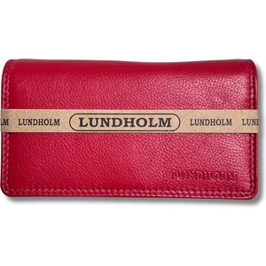 Lundholm Lundholm portemonnee dames overslag rood RFID - Leren portefeuille dames met anti-skim bescherming - vrouwen cadeautjes cadeau voor vriendin kerst overslagportemonnee dames | RFID Safe - Rood