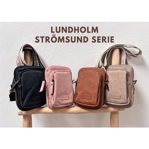 Lundholm Lundholm telefoontasje dames crossbody roze - schoudertasje dames crossbody - tas dames schoudertas kunstleer cadeau voor vriendin | Scandinavisch design - Strömsund serie