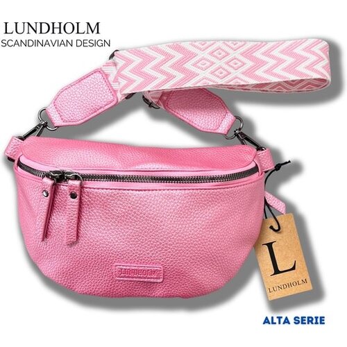 Lundholm Lundholm heuptasje dames festival roze - bag strap tassenriem met schouderband voor tas - cadeau voor vriendin | Scandinavisch design - Alta serie - Crossbody tas dames Roze