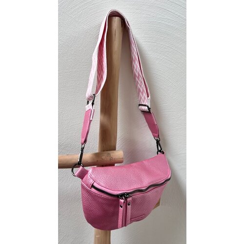 Lundholm Lundholm heuptasje dames festival roze - bag strap tassenriem met schouderband voor tas - cadeau voor vriendin | Scandinavisch design - Alta serie - Crossbody tas dames Roze
