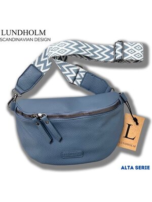 Lundholm Lundholm heuptasje dames festival blauw - bag strap tassenriem met schouderband voor tas - cadeau voor vriendin | Scandinavisch design