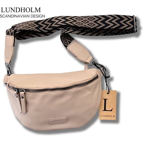 Lundholm Lundholm heuptasje dames festival taupe - bag strap tassenriem met schouderband voor tas - cadeau voor vriendin | Scandinavisch design - Alta serie - crossbody tas dames Taupe