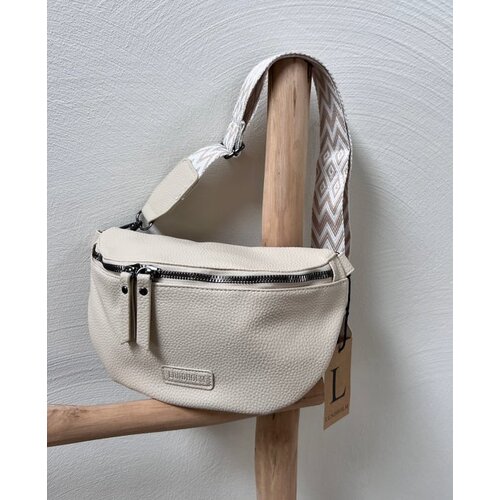 Lundholm Lundholm heuptasje dames festival beige - bag strap tassenriem met schouderband voor tas - cadeau voor vriendin | Scandinavisch design - Alta serie - crossbody tas dames Beige