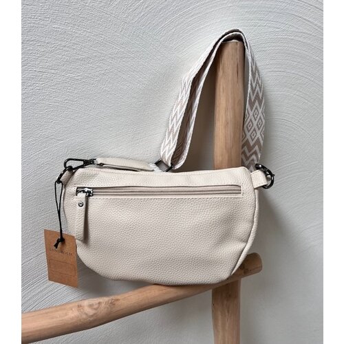 Lundholm Lundholm heuptasje dames festival beige - bag strap tassenriem met schouderband voor tas - cadeau voor vriendin | Scandinavisch design - Alta serie - crossbody tas dames Beige