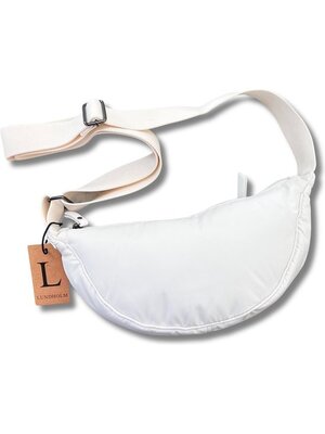 Lundholm Lundholm heuptasje dames wit banana bag - crossbody tasje festival - cadeau voor vriendin - Fanny pack gebroken wit | Scandinavisch Design - Stavanger serie
