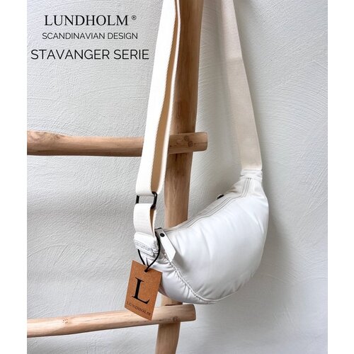 Lundholm Lundholm heuptasje dames wit banana bag - crossbody tasje festival - cadeau voor vriendin - Fanny pack gebroken wit | Scandinavisch Design - Stavanger serie