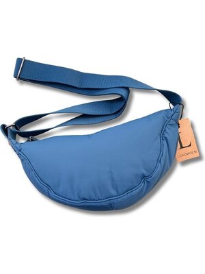 Lundholm Lundholm heuptasje dames blauw banana bag - crossbody tasje festival - cadeau voor vriendin - Fanny pack blauw | Scandinavisch Design - Stavanger serie