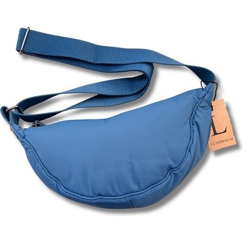 Lundholm Lundholm heuptasje dames blauw banana bag - crossbody tasje festival - cadeau voor vriendin - Fanny pack blauw | Scandinavisch Design - Stavanger serie