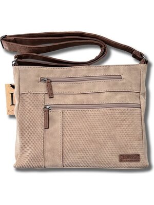Lundholm Lundholm Tas Schoudertas Dames topkwaliteit PU leer Taupe - cadeau voor vrouw - Scandinavisch Design | Göta serie