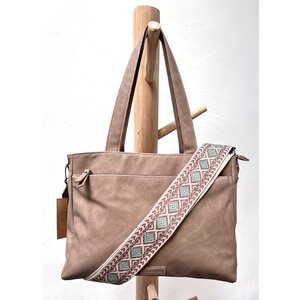 Lundholm Florø – Schultertasche Damen aus Kunstleder – Taupe Lundholm Florø – Schultertasche Damen aus Kunstleder – Taupe