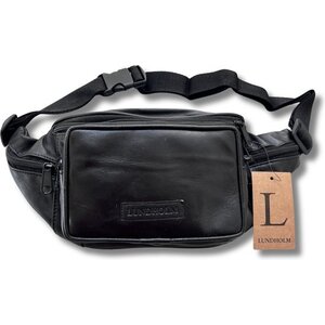 Lundholm Sandnes – Herren Gürteltasche aus Leder – Schwarz Lundholm Sandnes – Herren Gürteltasche aus Leder – Schwarz