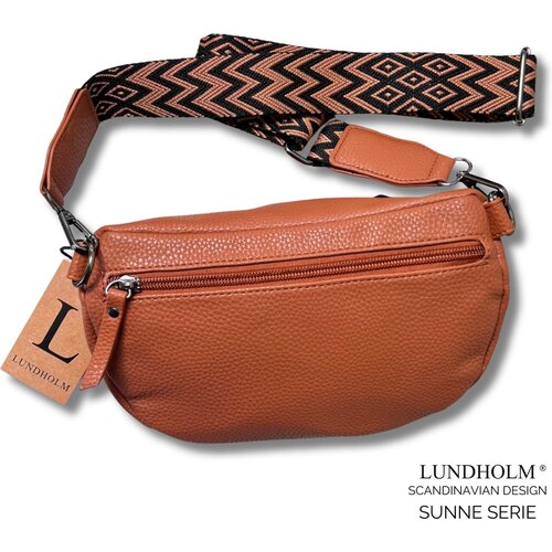 Lundholm Lundholm heuptasje dames - fanny pack dames festival tasje - cadeau voor vriendin - dubbele rits | Scandinavian Design - Sunne Serie Cognac Lundholm Lundholm heuptasje dames - fanny pack dames festival tasje - cadeau voor vriendin - dubbele rits | Scandinavian Design - Sunne Serie Cognac