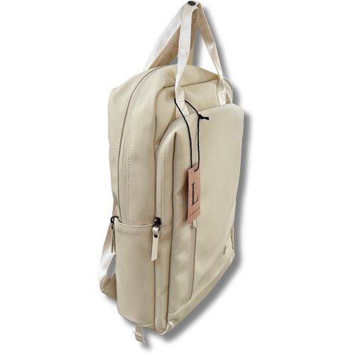 Lundholm Lundholm Rugzak Dames 14 inch laptoptas Beige - Handbagage, waterdichte rugtas - Scandinavisch Design
