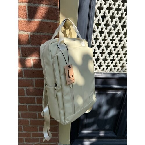 Lundholm Lundholm Rugzak Dames 14 inch laptoptas Beige - Handbagage, waterdichte rugtas - Scandinavisch Design