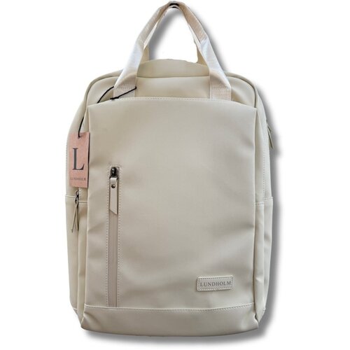 Lundholm Lundholm Rugzak Dames 14 inch laptoptas Beige - Handbagage, waterdichte rugtas - Scandinavisch Design