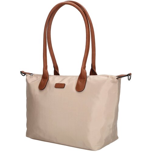 Lundholm Lundholm Shopper Dames Handtas dames Tote Bag Beige Champagne - Shopper dames met rits - vrouwen cadeautjes - | Scandinavisch Design - Danviken Serie - Beige