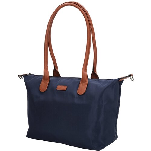 Lundholm Lundholm Shopper Dames Handtas dames Tote Bag Donkerblauw - Shopper dames met rits - vrouwen cadeautjes - | Scandinavisch Design - Danviken Serie - Blauw