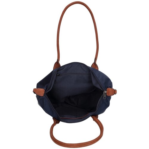 Lundholm Lundholm Shopper Dames Handtas dames Tote Bag Donkerblauw - Shopper dames met rits - vrouwen cadeautjes - | Scandinavisch Design - Danviken Serie - Blauw
