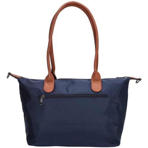 Lundholm Lundholm Shopper Dames Handtas dames Tote Bag Donkerblauw - Shopper dames met rits - vrouwen cadeautjes - | Scandinavisch Design - Danviken Serie - Blauw
