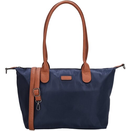 Lundholm Lundholm Shopper Dames Handtas dames Tote Bag Donkerblauw - Shopper dames met rits - vrouwen cadeautjes - | Scandinavisch Design - Danviken Serie - Blauw