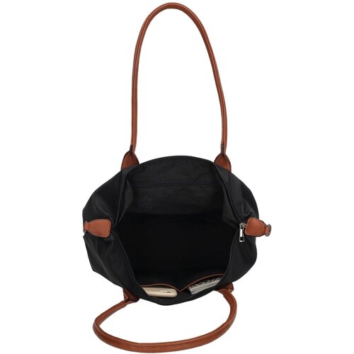 Lundholm Lundholm Shopper Dames Handtas dames Tote Bag Zwart - Shopper dames met rits - vrouwen cadeautjes - | Scandinavisch Design - Danviken Serie - Zwart