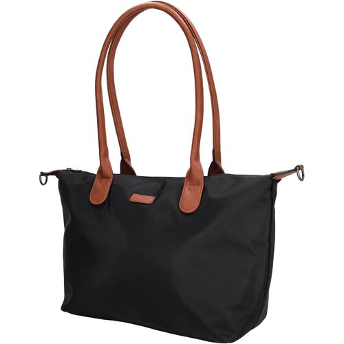 Lundholm Lundholm Shopper Dames Handtas dames Tote Bag Zwart - Shopper dames met rits - vrouwen cadeautjes - | Scandinavisch Design - Danviken Serie - Zwart