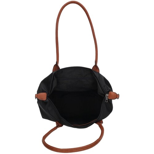 Lundholm Lundholm Shopper Dames Handtas dames Tote Bag Zwart - Shopper dames met rits - vrouwen cadeautjes - | Scandinavisch Design - Danviken Serie - Zwart