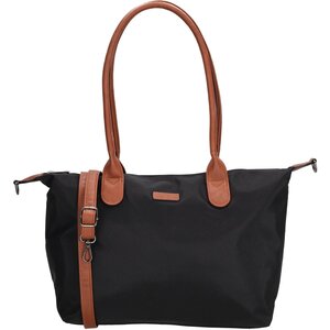 Lundholm Lundholm Shopper Dames Handtas dames Tote Bag Zwart - Shopper dames met rits - vrouwen cadeautjes - | Scandinavisch Design - Danviken Serie - Zwart