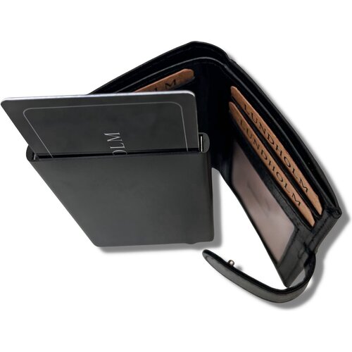 Lundholm Lundholm heren cadeau set brievenbus geschenkdoos - mannen cadeautjes leren pasjeshouder - RFID creditcardhouder safe - cadeau voor man - geschenk voor mannen - leren armband bieropener sleutelhanger luxe cadeau voor man - portefeuille zwart