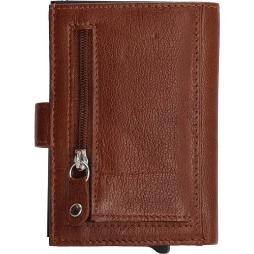 Lundholm Lundholm heren cadeau set brievenbus geschenkdoos - mannen cadeautjes leren pasjeshouder - RFID creditcardhouder safe - cadeau voor man - geschenk voor mannen - leren onderzetters bieropener luxe cadeau voor man - portefeuille bruin