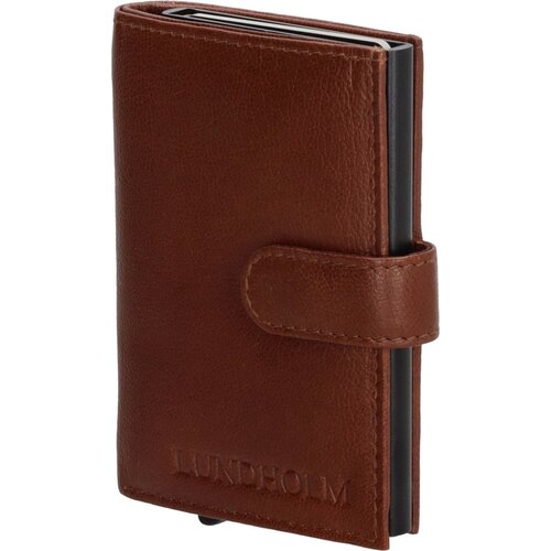 Lundholm Lundholm heren cadeau set brievenbus geschenkdoos - mannen cadeautjes leren pasjeshouder - RFID creditcardhouder safe - cadeau voor man - geschenk voor mannen - leren onderzetters bieropener luxe cadeau voor man - portefeuille bruin
