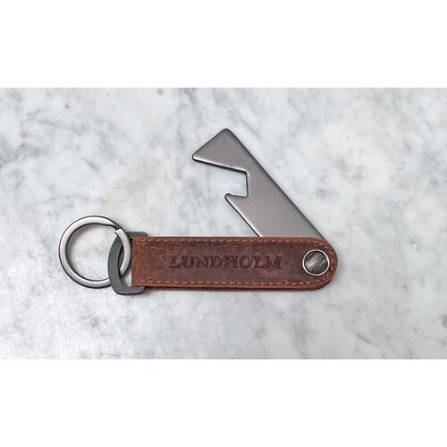 Lundholm Lundholm heren cadeau set brievenbus geschenkdoos - mannen cadeautjes leren pasjeshouder - RFID creditcardhouder safe - cadeau voor man - geschenk voor mannen - leren onderzetters bieropener luxe cadeau voor man - portefeuille bruin