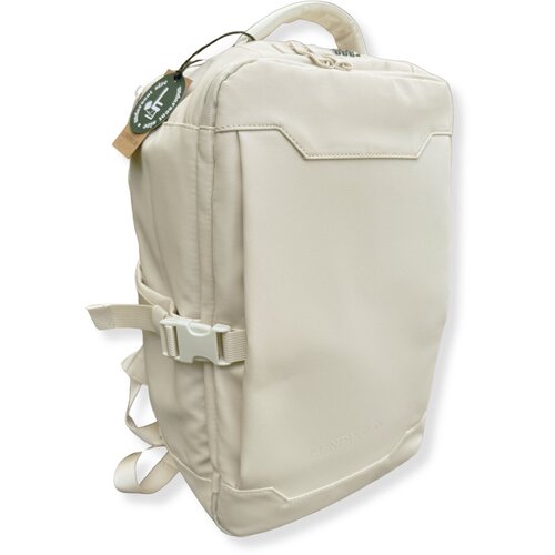 Lundholm Lundholm Rugzak Underseater 40x30x20 - Rugtas Travel Laptoptas 15.6 inch met TSA slot - Reizen Handbagage Koffer als Rugtas - Maximale Inhoud - Cabin Approved - Scandinavisch Design Beige