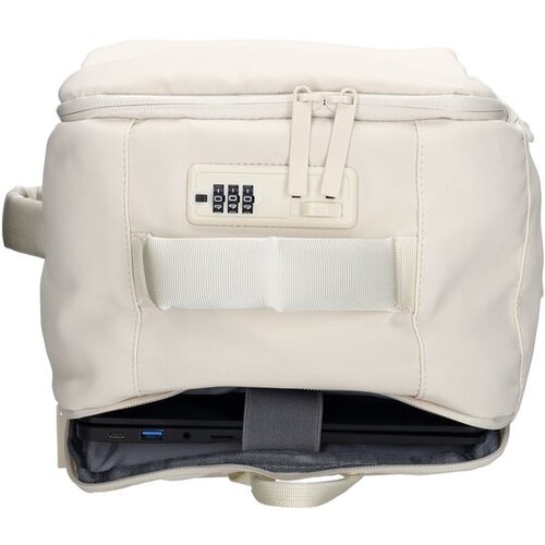 Lundholm Lundholm Rugzak Underseater 40x30x20 - Rugtas Travel Laptoptas 15.6 inch met TSA slot - Reizen Handbagage Koffer als Rugtas - Maximale Inhoud - Cabin Approved - Scandinavisch Design Beige