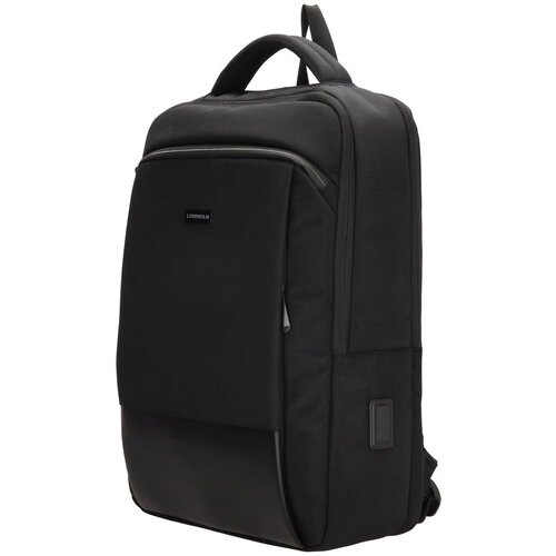 Lundholm Lundholm Luxe Rugtas laptoptas 22L - 15,6 Inch - Laptop Rugzak Heren Laptoptas Schooltas - Werktas Laptoptas 15.6 inch - Tas - Scandinavisch Design - Diep Zwart