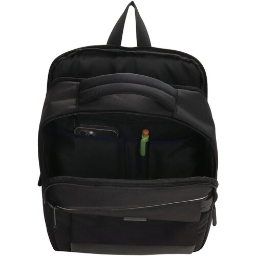 Lundholm Lundholm Luxe Rugtas laptoptas 22L - 15,6 Inch - Laptop Rugzak Heren Laptoptas Schooltas - Werktas Laptoptas 15.6 inch - Tas - Scandinavisch Design - Diep Zwart
