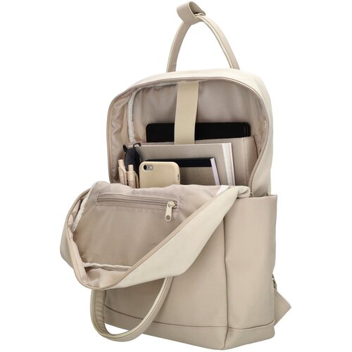 Lundholm Lundholm Abisko Luxe Rugzak - 25L - 15,6 Inch - Laptop Rugzak Handbagage Geschikt -Werktas Schooltas Laptoptas Dames 15.6 inch - Scandinavisch Design - Creme