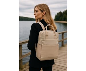 Lunchtas voor dames, 15,6 inch, laptoptas, draagtas met lunchvak, 2-in