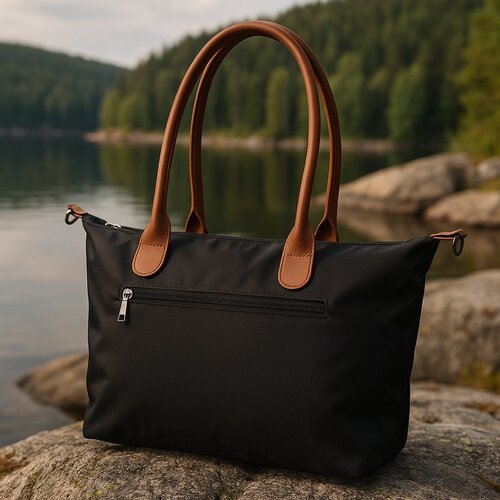 Lundholm Lundholm Shopper Dames Handtas dames Tote Bag Zwart - Shopper dames met rits - vrouwen cadeautjes - | Scandinavisch Design - Danviken Serie - Zwart Lundholm Lundholm Shopper Dames Handtas dames Tote Bag Zwart - Shopper dames met rits - vrouwen cadeautjes - | Scandinavisch Design - Danviken Serie - Zwart