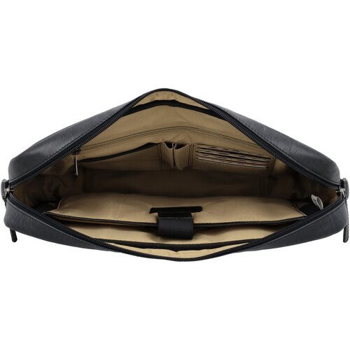 Lundholm Lundholm luxe leren laptoptas 15 inch leer heren Zwart werktas schoudertas mannen aktetas - Werktas mannen topkwaliteit echt leer - mannen cadeautjes - Luxe Laptoptas Zwart