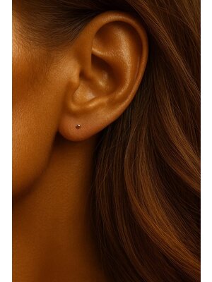 Lundholm Lundholm Luxe 925 Sterling Zilver Studs - Bolvorming 2 mm