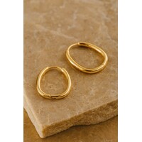 Lundholm Luxe Oorbellen Dames Goudkleurig – Premium Stainless Steel Oorringen Gold PVD Plated