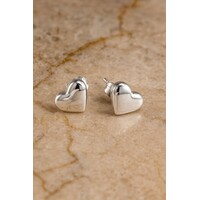 Lundholm Kleine Oorknopjes Dames Zilverkleurig Hartje – Premium Stainless Steel Zilverkleurig