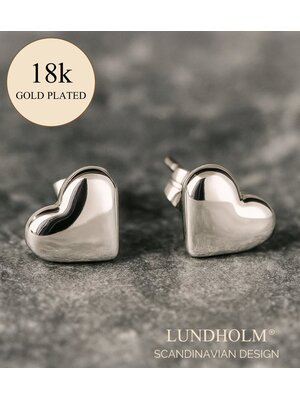 Lundholm Lundholm Kleine Oorknopjes Dames Zilverkleurig Hartje – Premium Stainless Steel Zilverkleurig