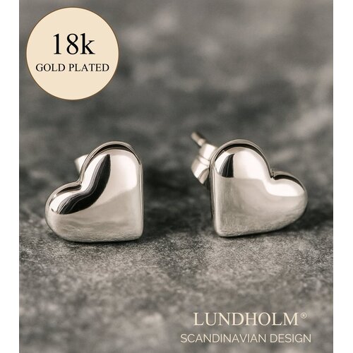 Lundholm Lundholm Kleine Oorknopjes Dames Zilverkleurig Hartje – Premium Stainless Steel Zilverkleurig – Kleine Massieve Hartjes (6 x 8 mm) Oorbellen – Subtiel & Elegant