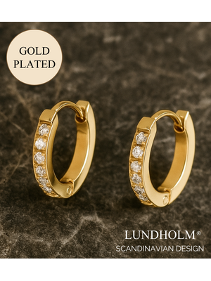 Lundholm Lundholm Oorringen Dames - Premium Stainless Steel - Kleine Goudkleurige Oorringen met Zirkonia Steentjes (Ø 1.3 cm) Lundholm Lundholm Oorringen Dames - Premium Stainless Steel - Kleine Goudkleurige Oorringen met Zirkonia Steentjes (Ø 1.3 cm)